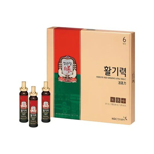 KGC Cheong Kwan Jang Hwal Gi Ruk Korean Red Ginseng Vital Tonic 20ml x 16 Bottles - Red Ginseng