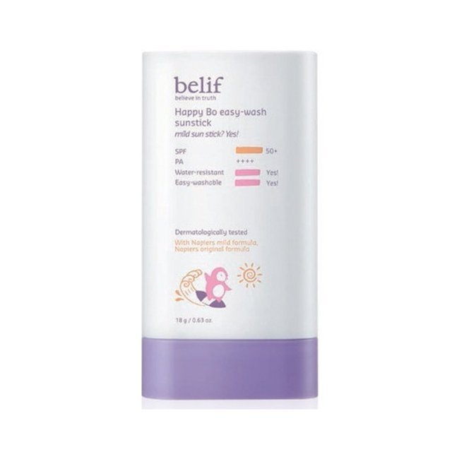 belif Happy Bo Easy Wash Sunstick (SPF50+/PA++++) 18g - Korean Beauty US