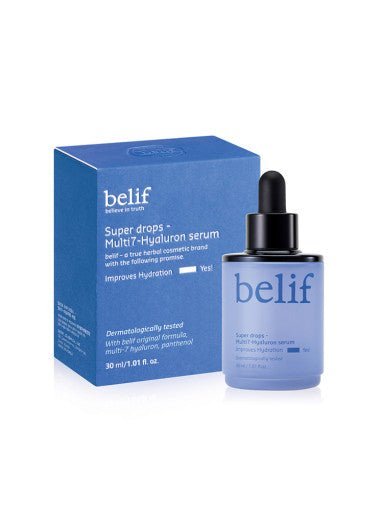 belif Super Drops Multi7 - Hyaluron Serum 30ml - Korean Beauty US