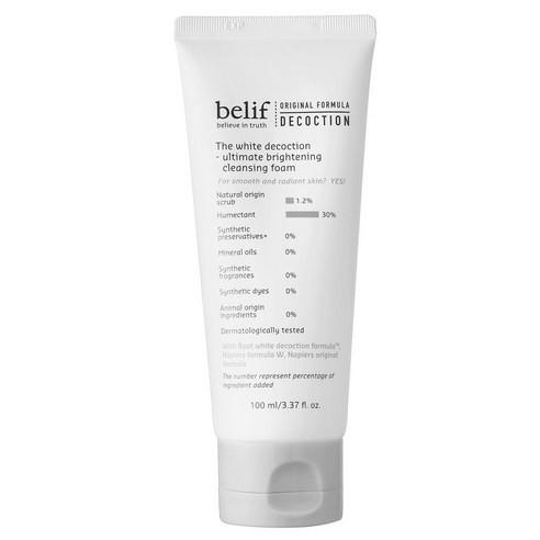 belif The White Decoction Ultimate Brightening Cleansing Foam 100ml - Korean Beauty US