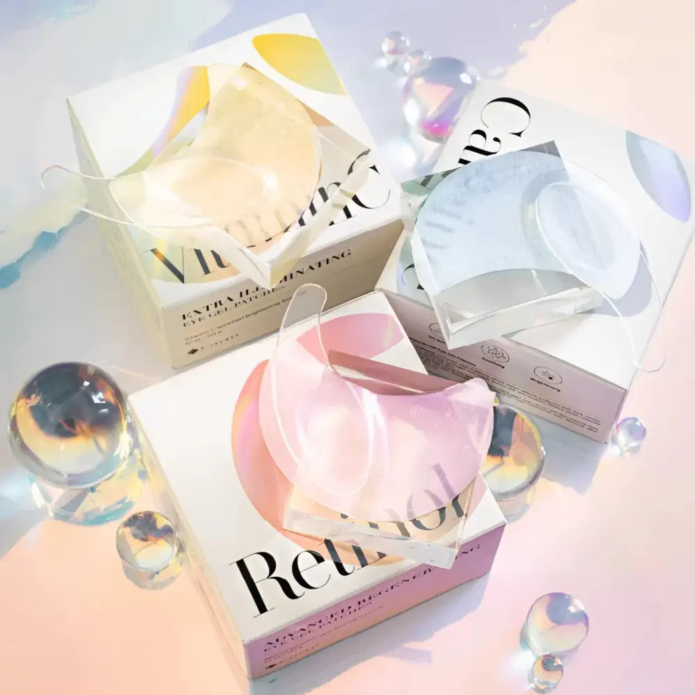 K Secret Eye Gel Patches Set Retinol Vitamin C Caffeine 60 Count 102 Gram 3 Pack - Eye Patches