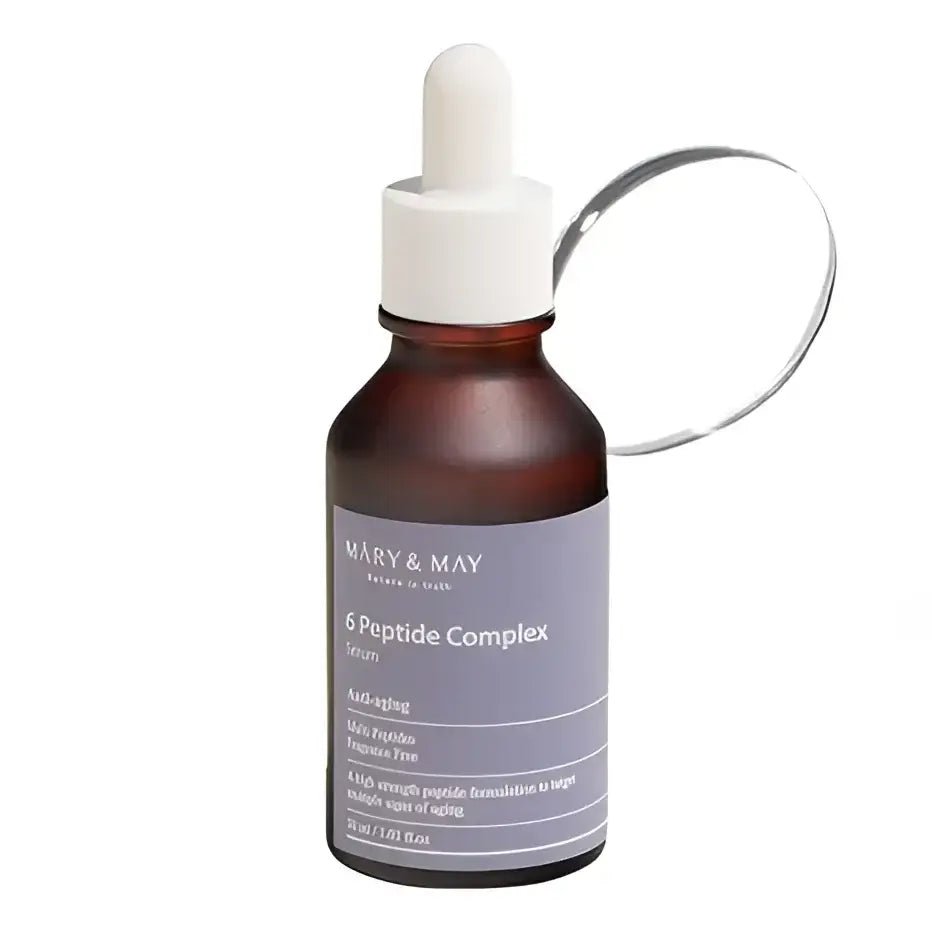 Mary&May 6 Peptide Complex Serum 30ml For Youthful Skin Hydrating Anti-Aging Solution - 30ml