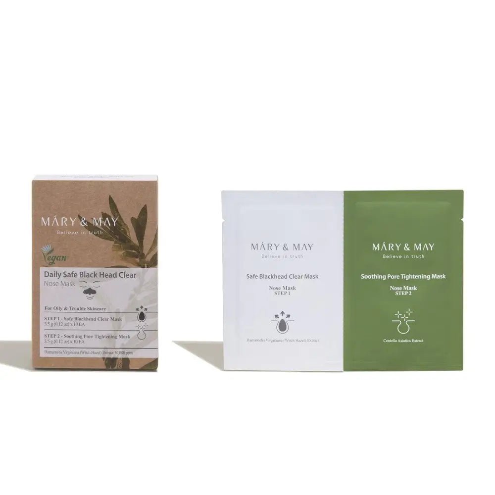 Mary&May Daily Safe Black Head Clear Nose Mask 10pcs Pack for Smooth Skin - 10pc