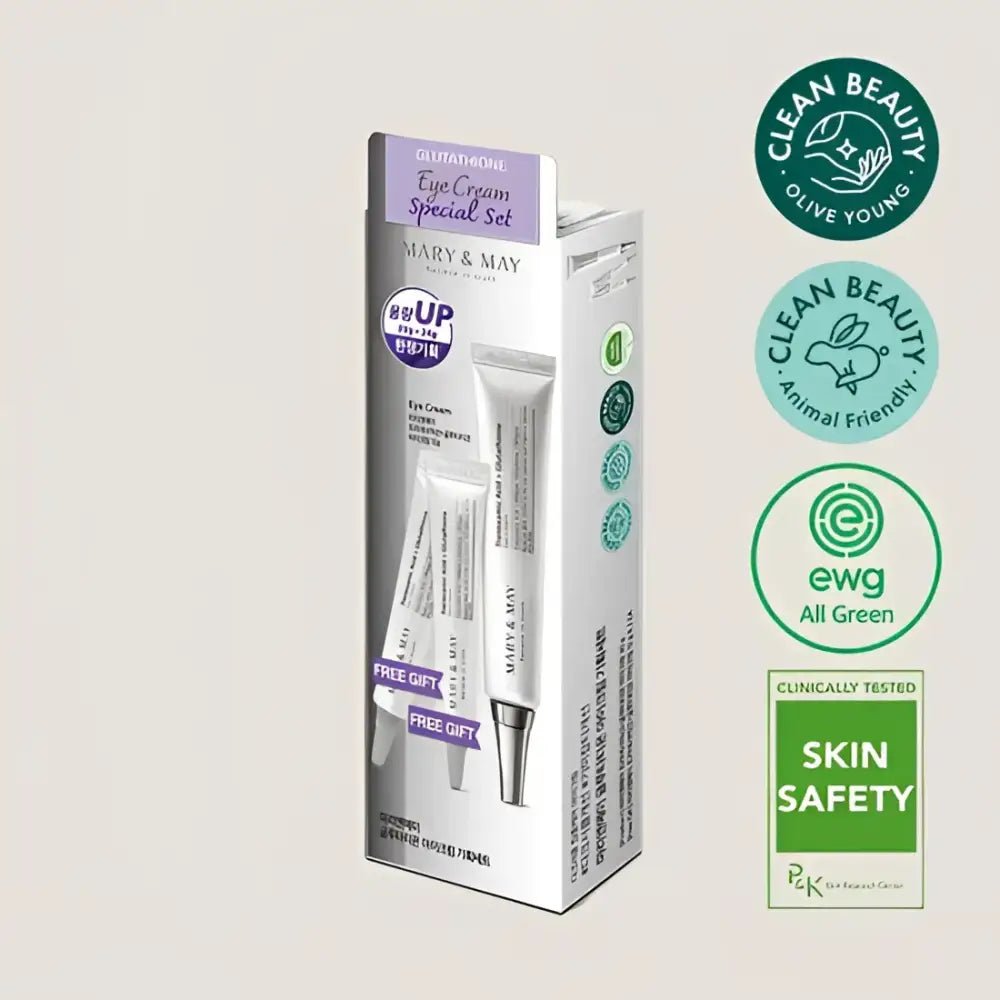 Mary&May Glutathione Eye Cream Special Set 30g 12g x2 for Brightening Dark Circles - 30g + 12g*2