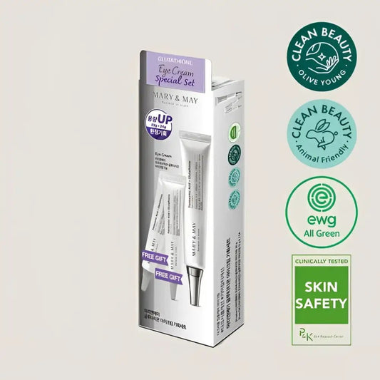 Mary&May Glutathione Eye Cream Special Set 30g 12g x2 for Brightening Dark Circles - 30g + 12g*2