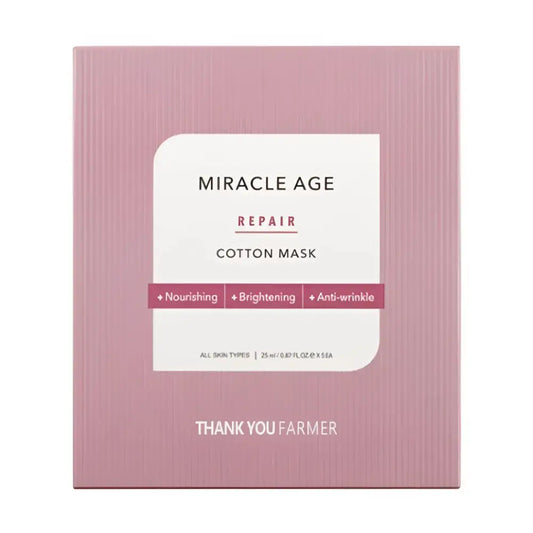 Thank You Farmer Miracle Age Repair Cotton Mask 25ml X 5ea - Facial Mask