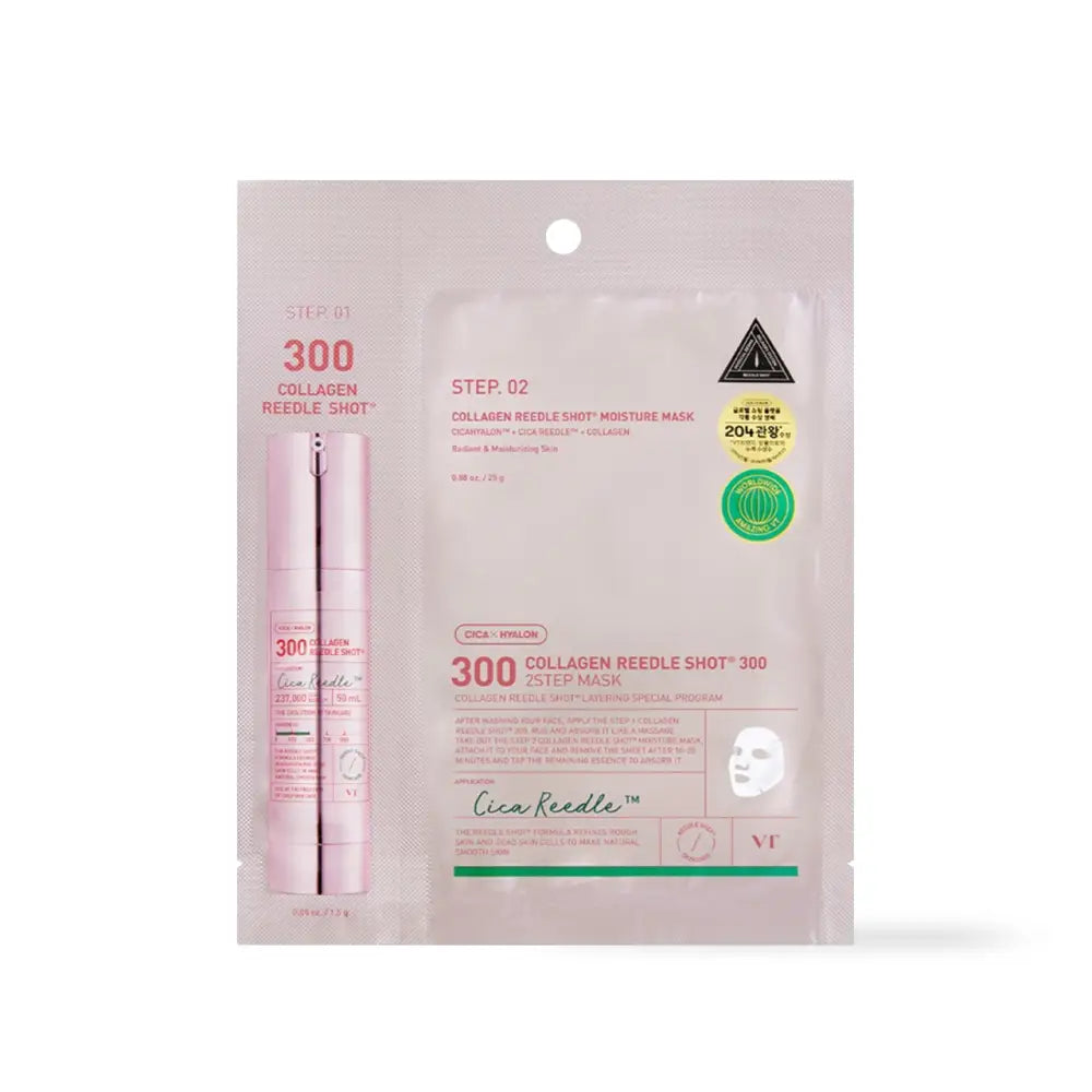 VT Cosmetics Collagen Reedles Shot 300hL Two Step Mask - 300hl